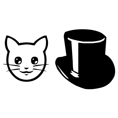 🐱🎩 Emoji Domain black and white Symbola rendering